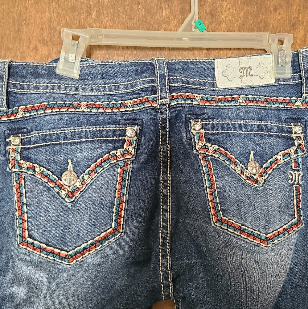 Miss Me Jeans  size 33 x 34 Mid Rise Slim Boot